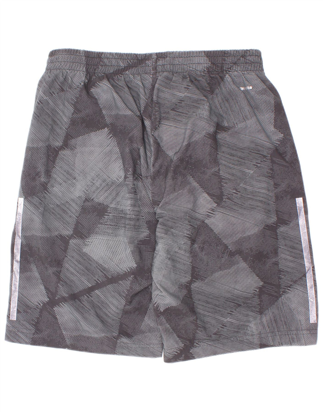 Pantaloncini sportivi Adidas Climalite da ragazzo 13-14 anni in poliestere geometrico grigio