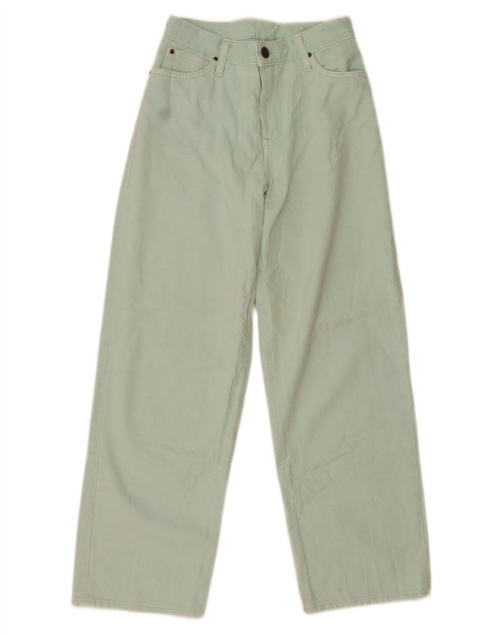 Jeans Lee da donna a gamba larga W28 L29 cotone verde