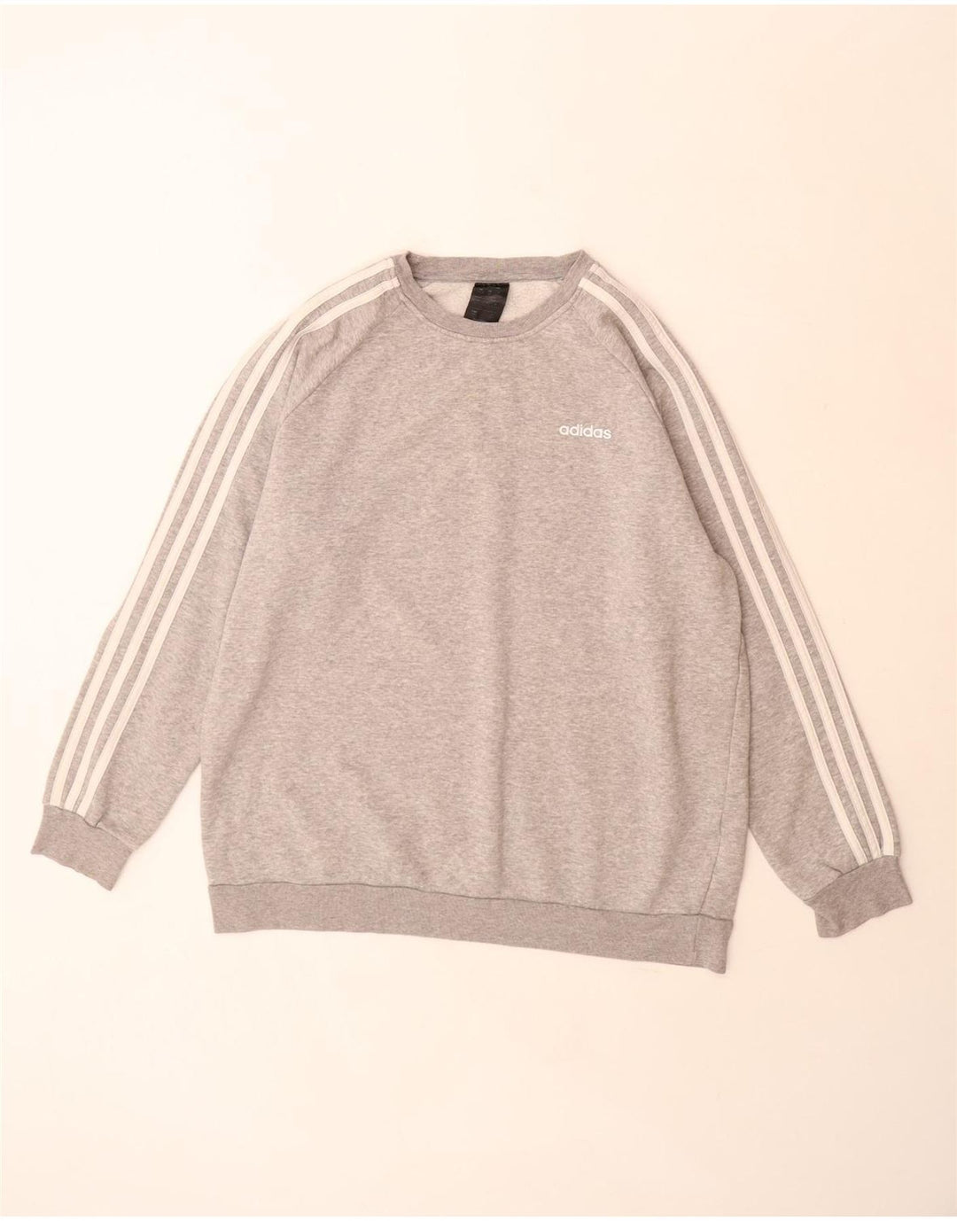 Felpa oversize da donna Adidas Jumper UK 12/14 Cotone grigio medio