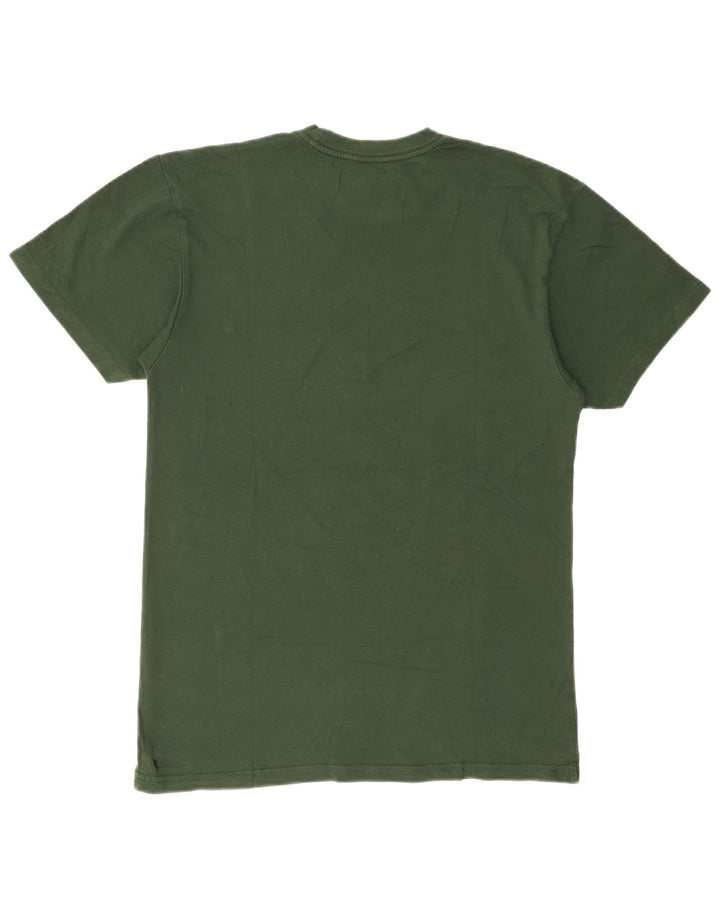T-shirt grafica classica da uomo di Vans, top in cotone color block verde medio