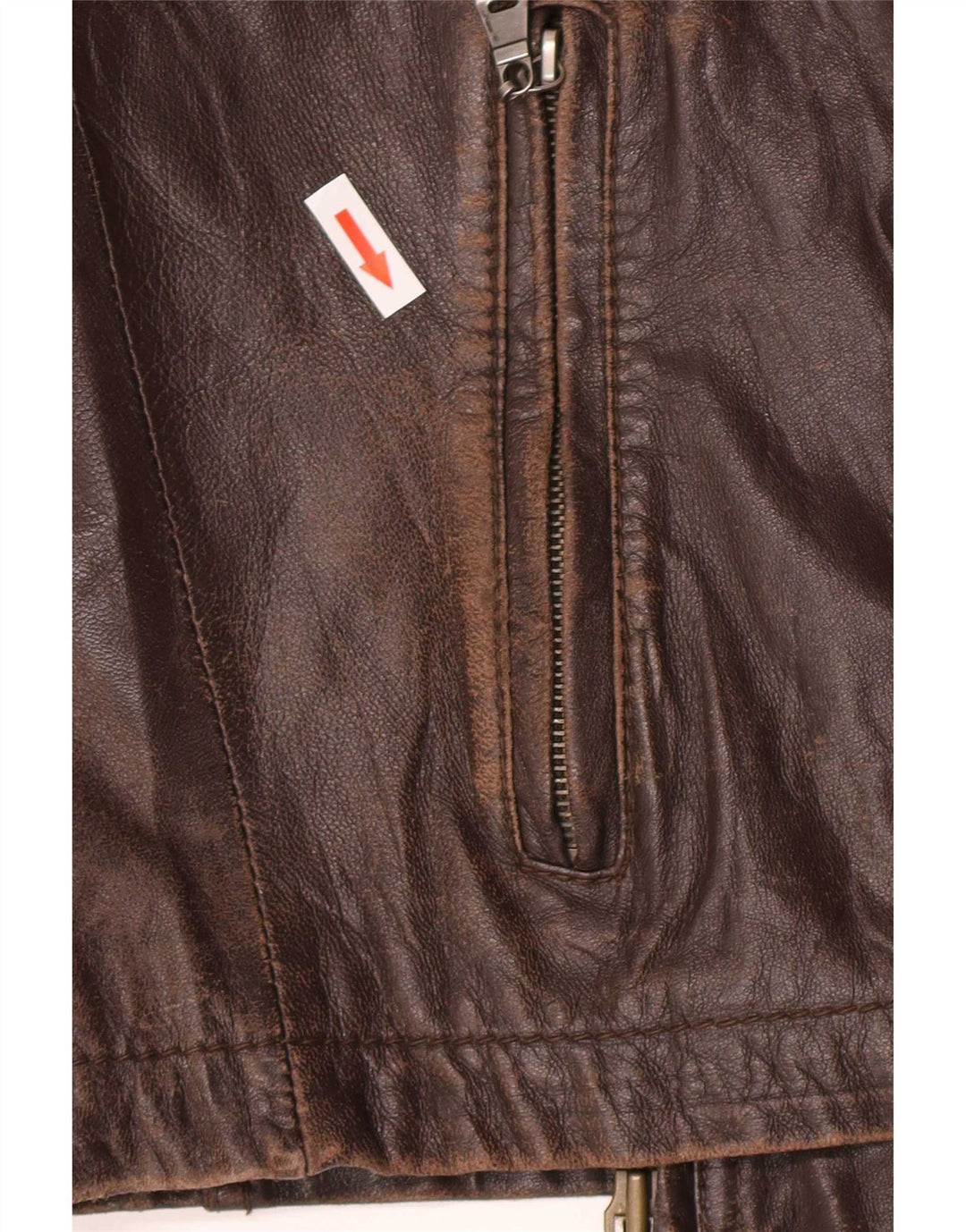 Giacca in pelle da uomo In Extenso UK 40 Large Marrone
