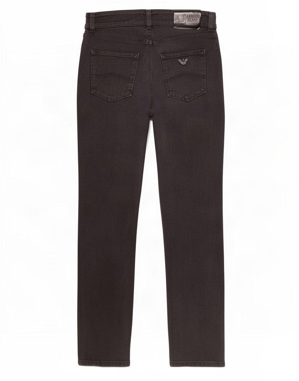 Jeans slim da donna Armani W27 L28 cotone grigio