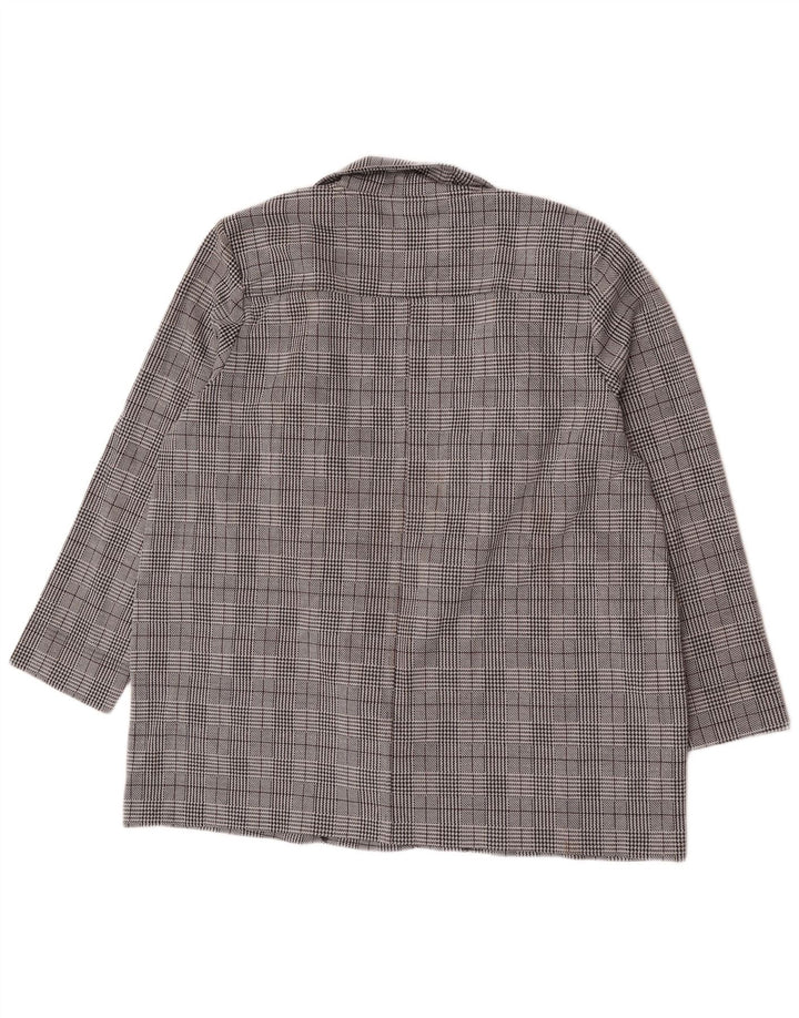 Giacca da donna Marks & Spencer Autograph Open Blazer UK 20 2XL a quadri grigi
