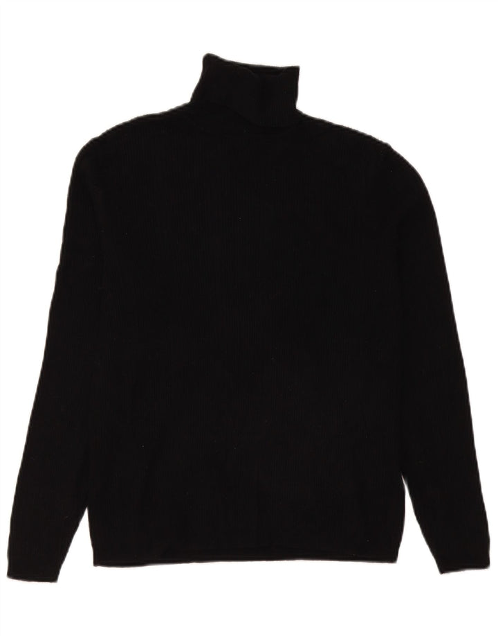 Maglione maglione a collo alto da donna Marks & Spencer UK 14 viscosa nera media