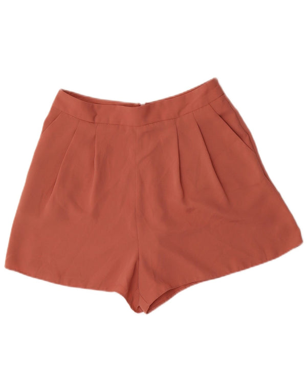 Pantaloni caldi con ancoraggio a vita alta da donna Topshop UK 10 piccoli W26 poliestere rosa