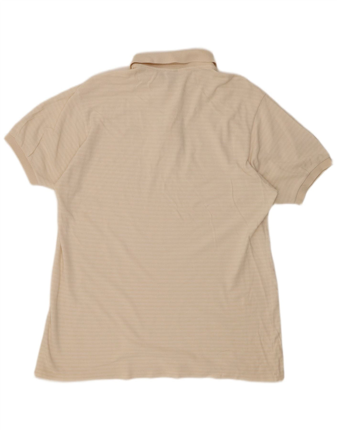 Polo da uomo LACOSTE taglia 7 2XL cotone a righe bianco sporco