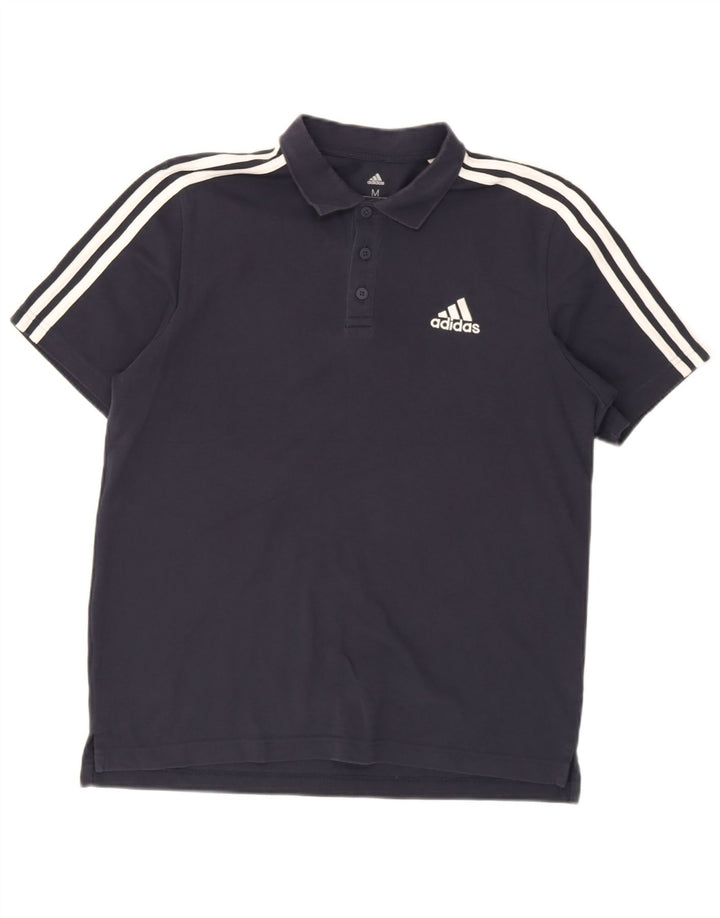 Polo Adidas da uomo media in cotone blu navy
