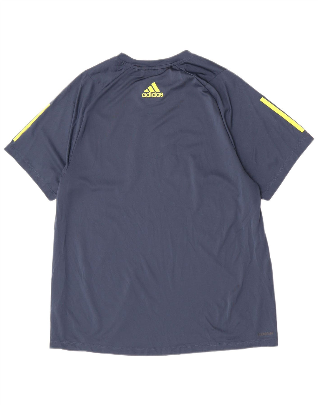 Adidas - T-shirt grafica regolare da uomo, top grande, color block blu navy