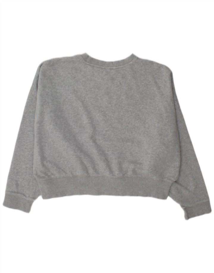 Felpa oversize da donna Adidas UK 14 grande cotone grigio