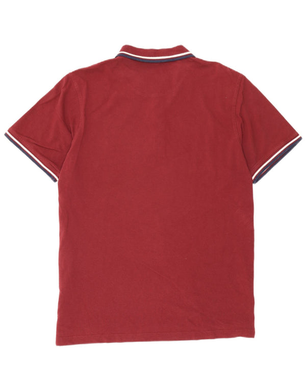 Polo da uomo vestibilità regolare Pierre Cardin 3XL cotone a righe bordeaux