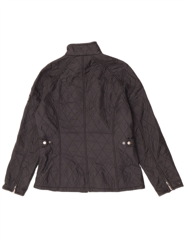 Giacca trapuntata da donna Barbour UK 12 media nera in poliammide