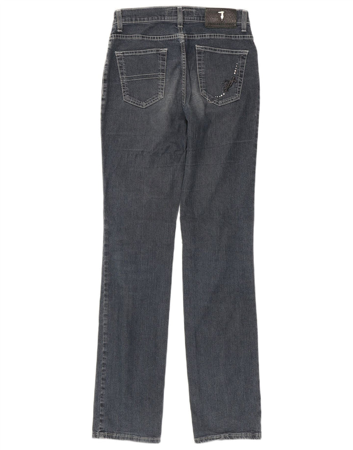 Jeans Dritti Donna Trussardi W26 L33 Blu Navy Cotone