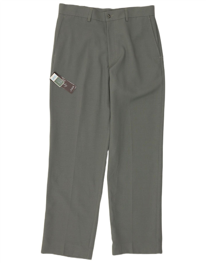 Pantaloni casual dritti da donna Farah W34 L31 poliestere verde