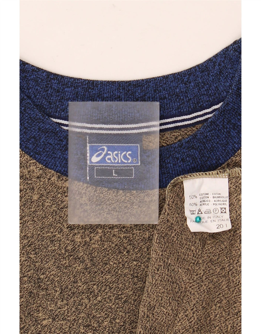 T-shirt ASICS da uomo, taglia grande, in cotone color block marrone