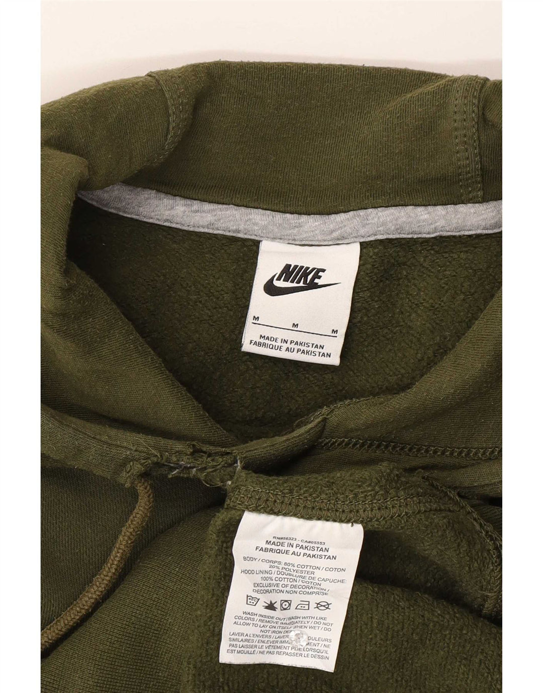 Felpa con cappuccio da uomo Nike, cotone medio kaki