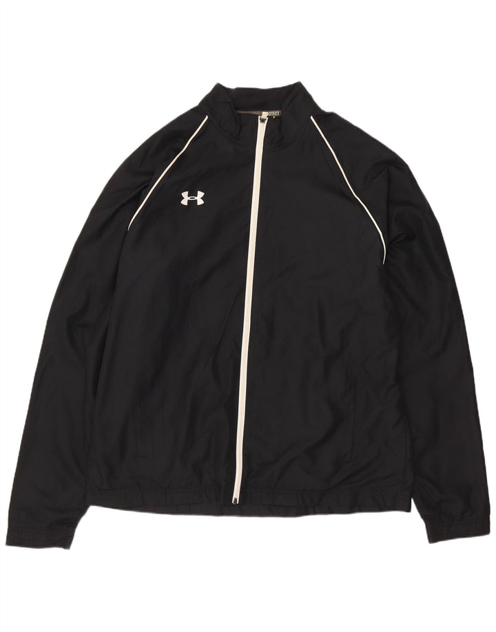 Giacca da tuta da uomo UNDER ARMOUR grande nera in poliestere