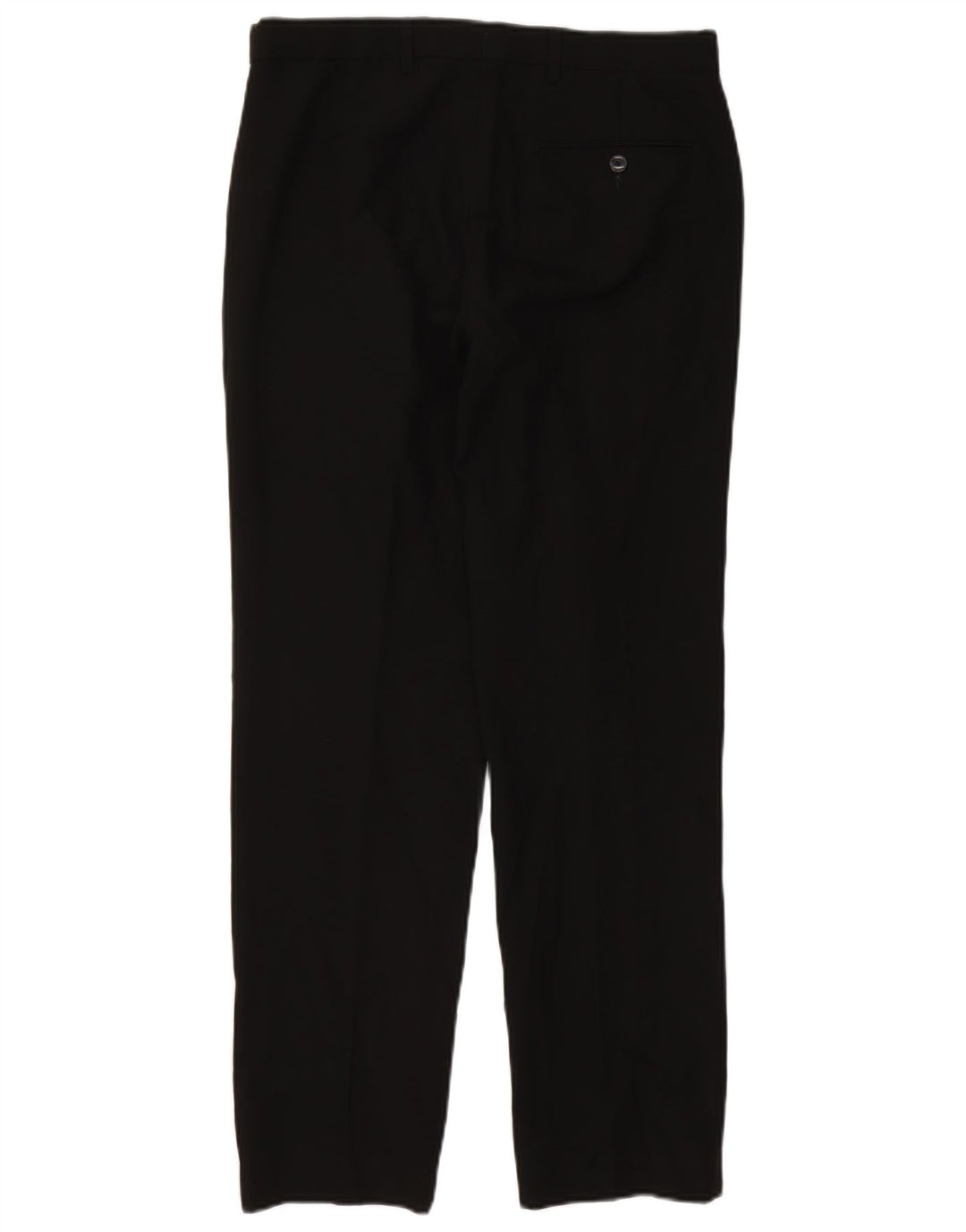 Pantaloni da abito dritti da uomo Marks & Spencer W32 L31 poliestere nero