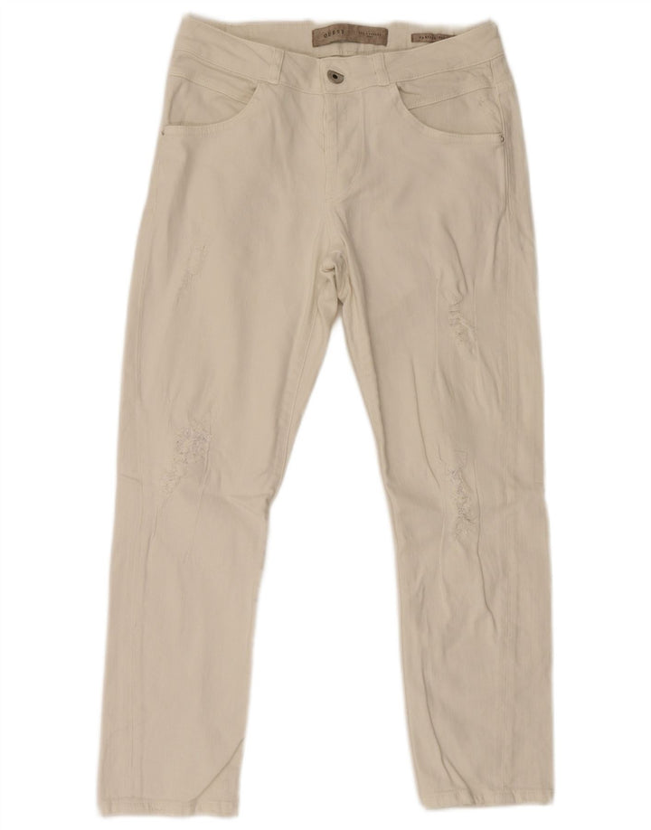 Jeans slim da donna Guess W27 L26 cotone bianco