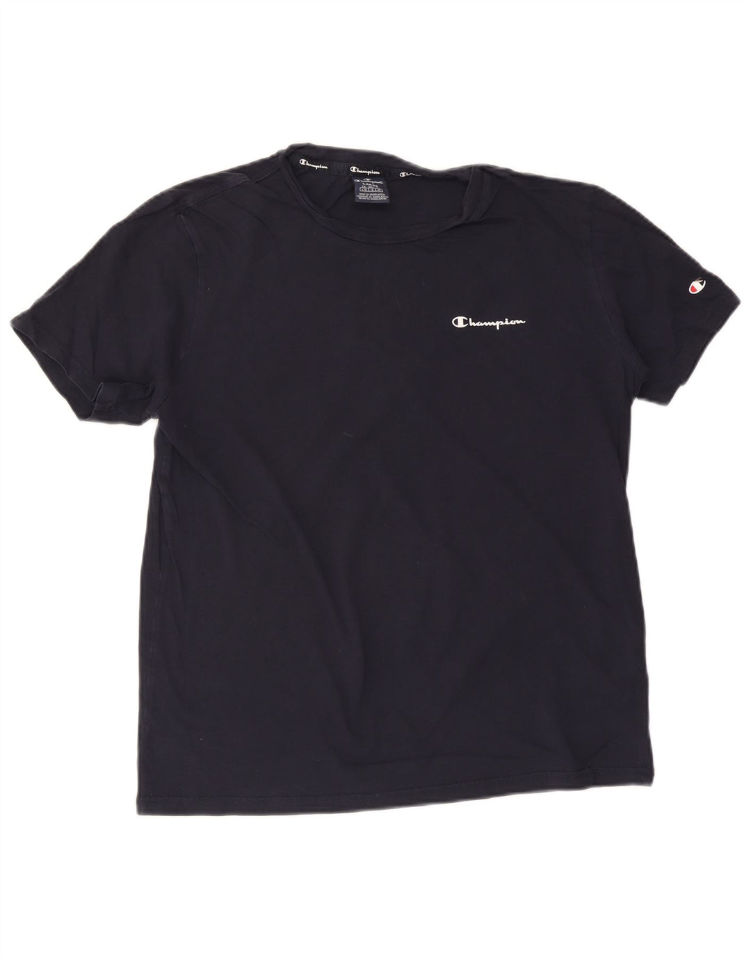 T-shirt da uomo CHAMPION Top grande in cotone blu navy