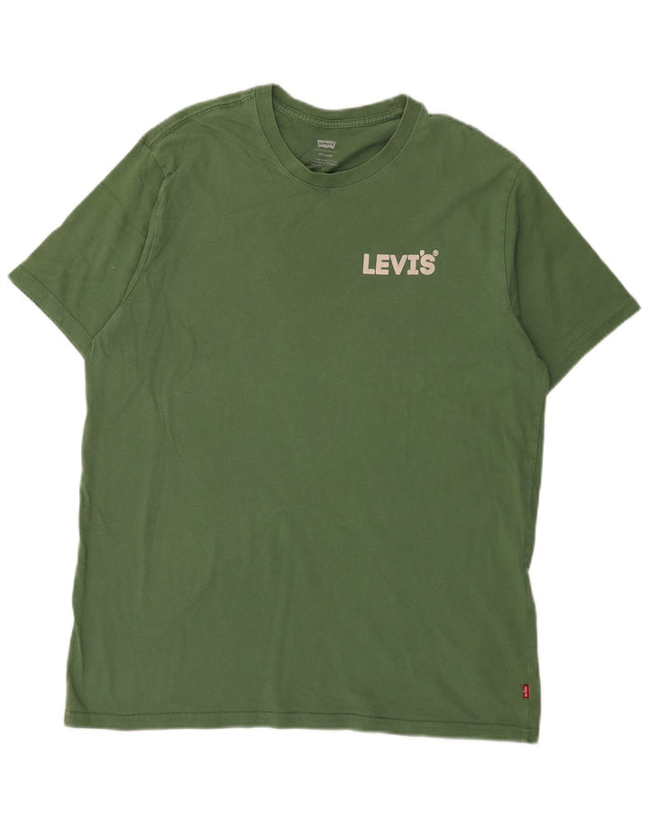 T-shirt rilassata da uomo Levi's Top in cotone verde medio