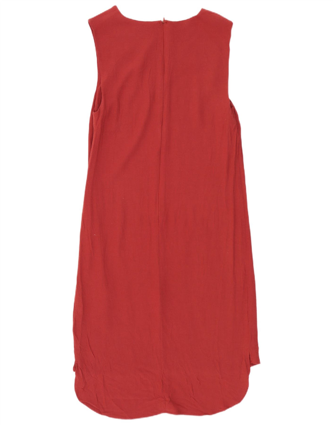 Abito a trapezio senza maniche da donna Marks & Spencer UK 10 piccolo rosso in viscosa