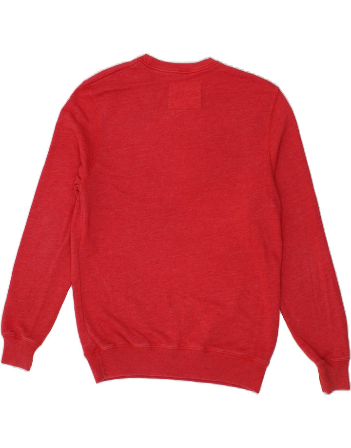 JACK WILLS Mens Graphic Sweatshirt Jumper Medium Red Cotton Vintage Jack Wills and Second-Hand Jack Wills from Messina Hembry 