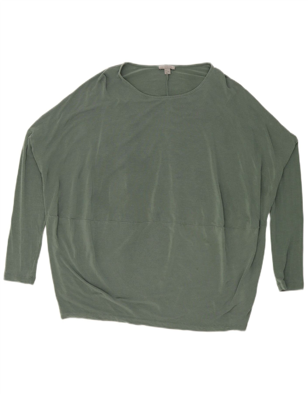 Cos Top oversize da donna a maniche lunghe UK 10 Small Green Lyocell