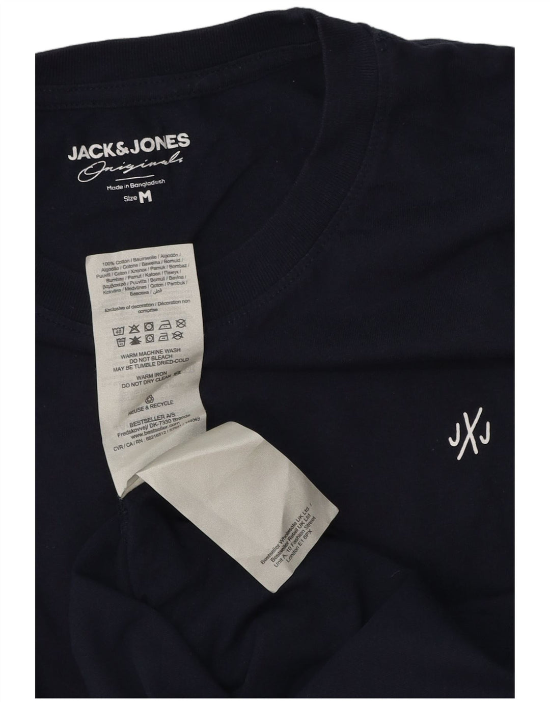 T-shirt grafica da uomo Jack & Jones Top in cotone blu navy medio