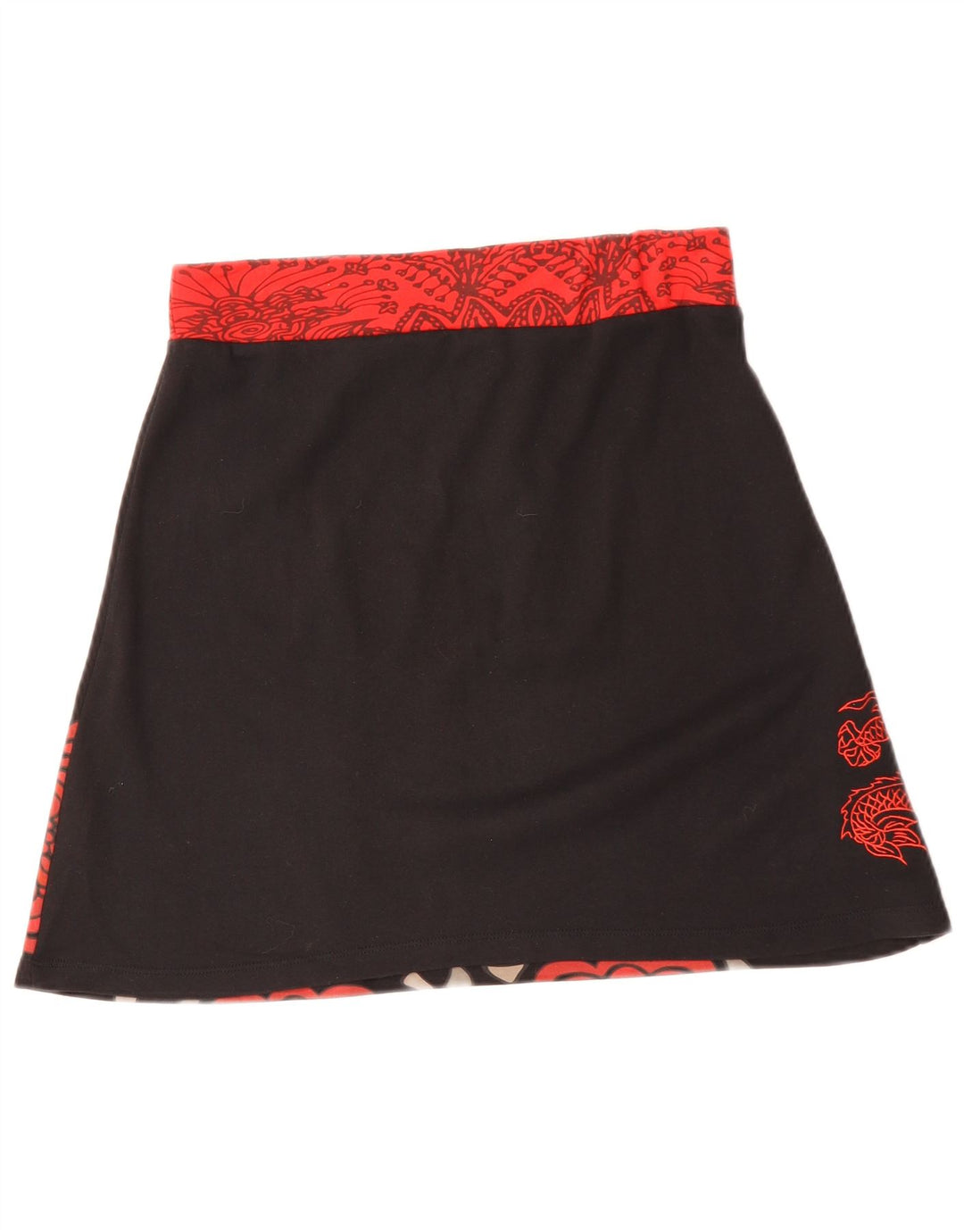 DESIGUAL Gonna a trapezio da donna media W30 cotone floreale nero