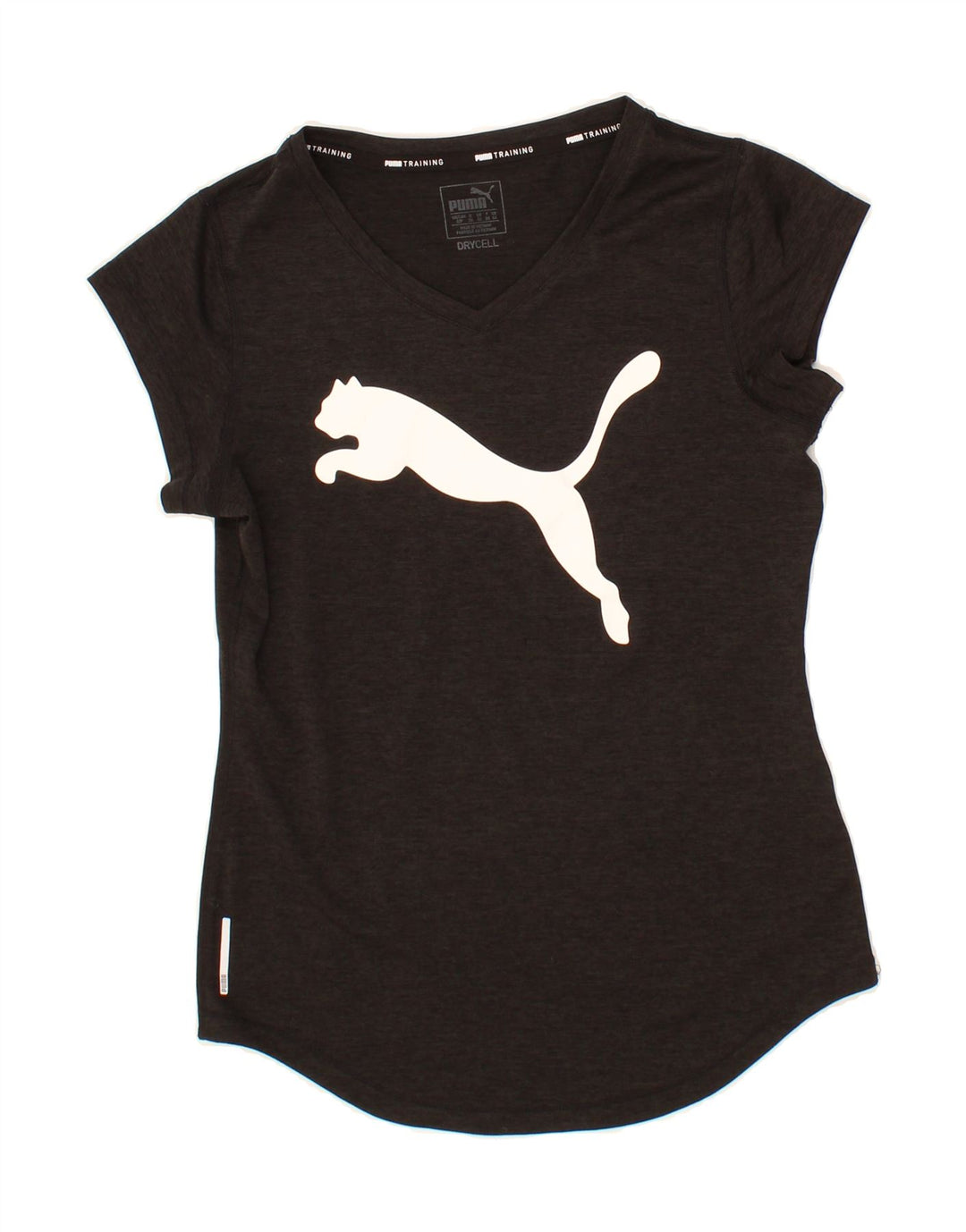 PUMA Womens Graphic T-Shirt Top UK 10 Small Grey Vintage Puma and Second-Hand Puma from Messina Hembry 
