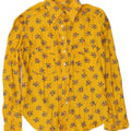 Camicia da donna vintage UK 8 piccolo floreale giallo