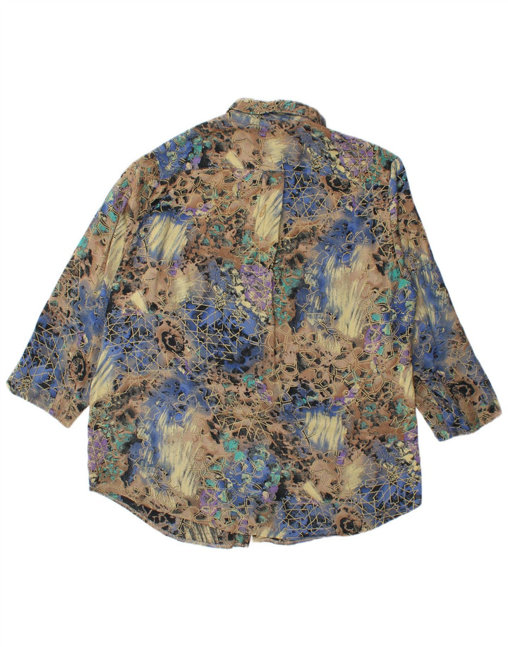 Camicia a maniche a 3/4 da uomo della West Coast XL multicolore geometrica