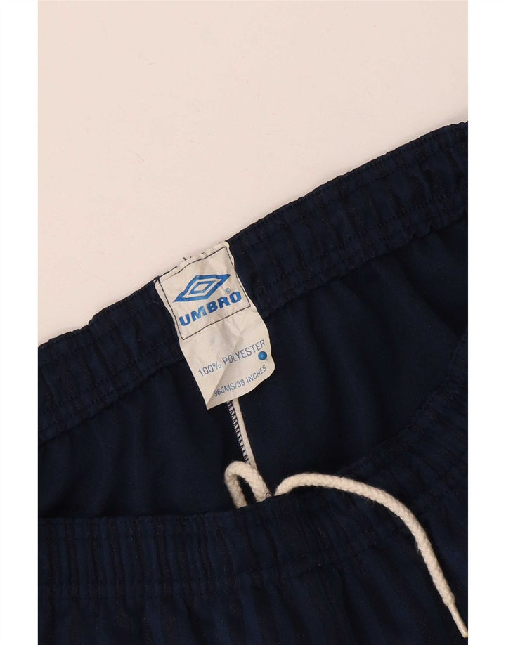 Pantaloncini sportivi da uomo Umbro medio poliestere gessato blu navy