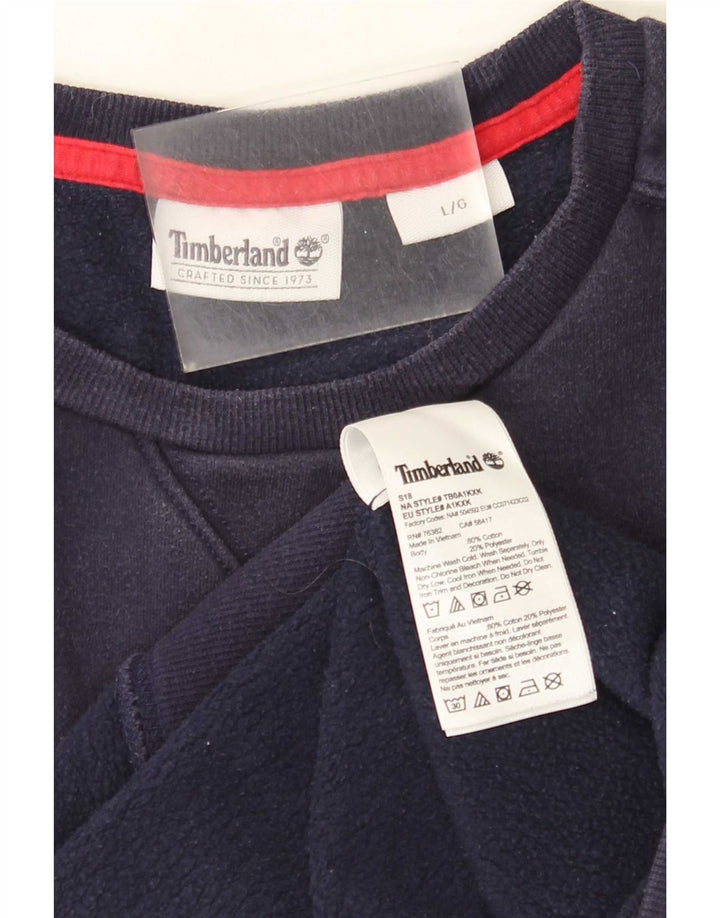 Timberland Felpa grafica da uomo Maglione grande cotone blu navy