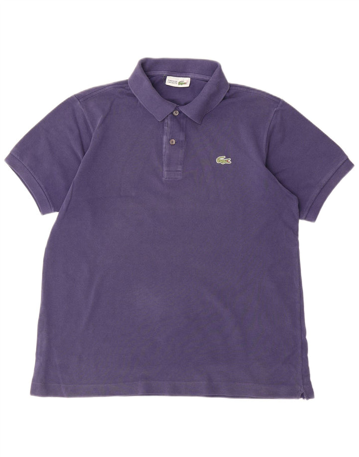 Polo da uomo Lacoste taglia 4 media in cotone blu navy