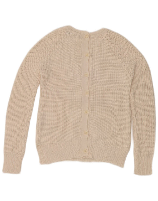 Maglione cardigan da donna Zara UK 14 grande bianco sporco