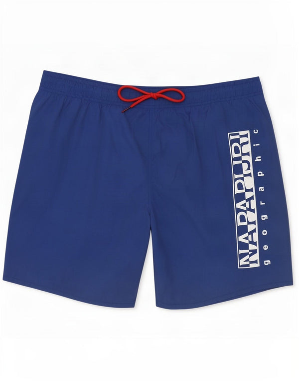 Pantaloncini da bagno grafici da uomo Napapijri XL blu poliestere