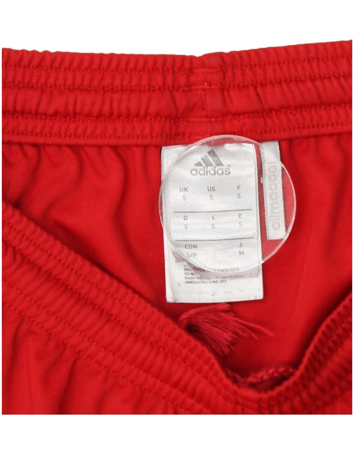 Pantaloncini sportivi ADIDAS da uomo Climacool piccoli in poliestere color block rosso