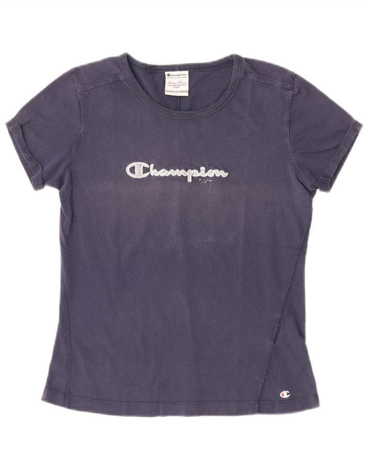 T-shirt grafica da donna Champion Top UK 12 medio blu navy