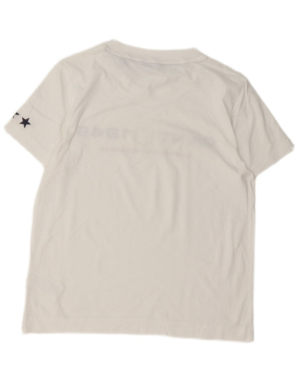 T-shirt grafica da donna Gant Top UK 12 cotone bianco medio