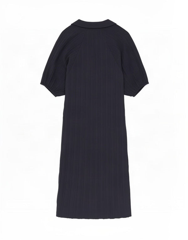 Abito polo da donna Zara a pipistrello UK 10 piccolo in viscosa blu navy
