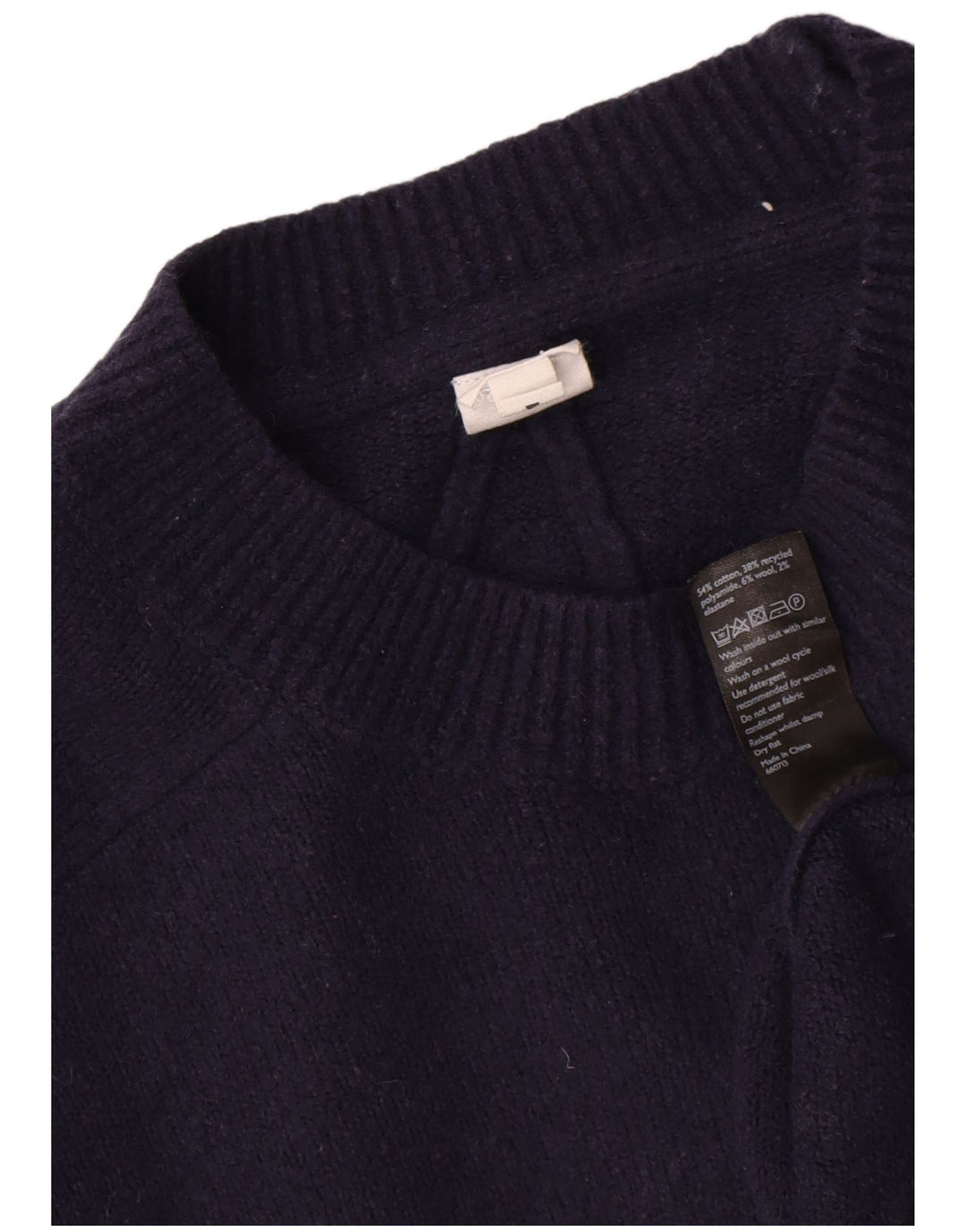Maglione maglione girocollo oversize da donna John Lewis UK 14 blu navy medio