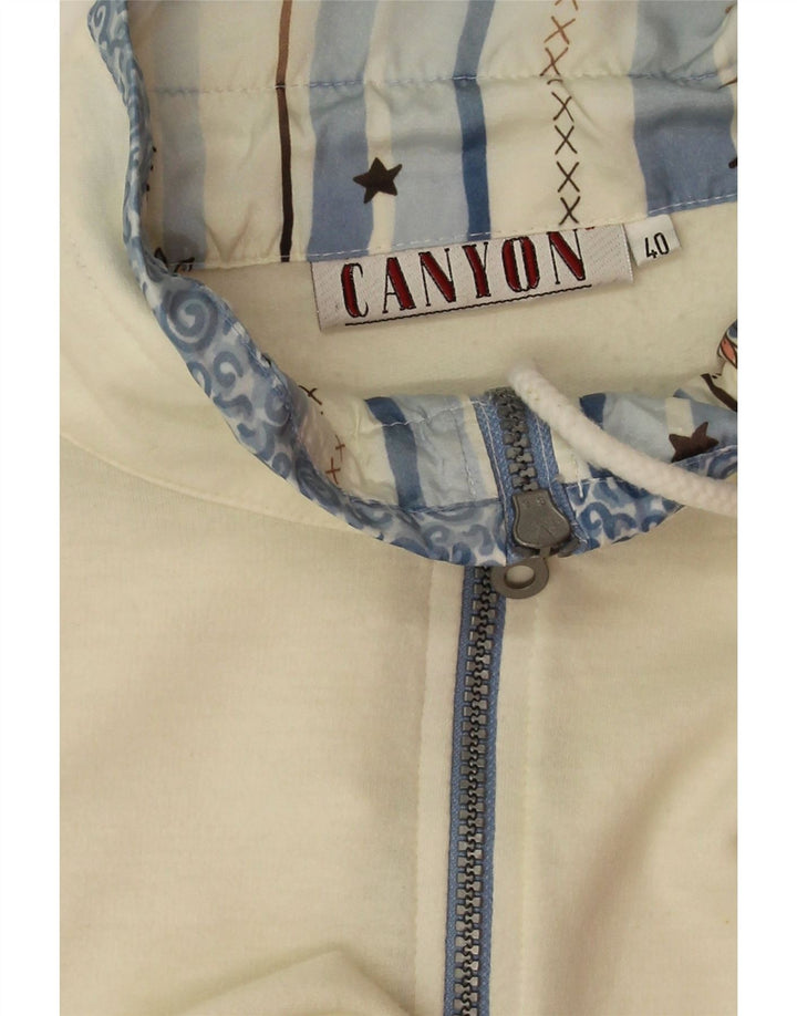 Felpa oversize da donna Canyon, maglione EU 40, medio, bianco sporco, floreale