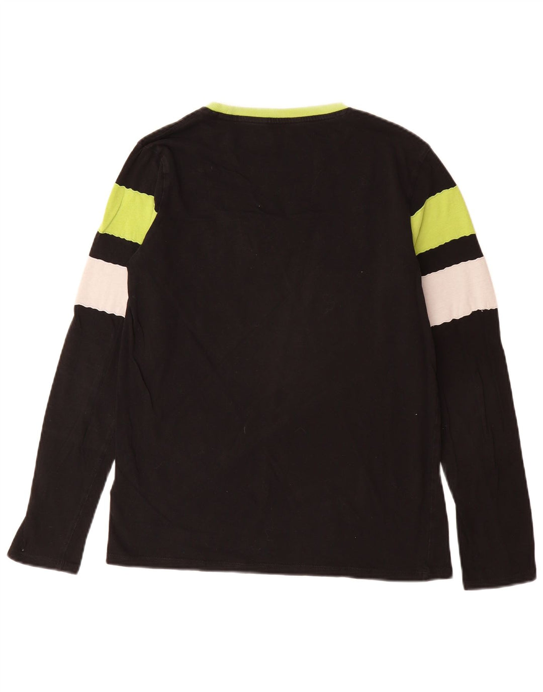 GUESS Top grafico da ragazzo manica lunga 15-16 anni cotone rigato nero