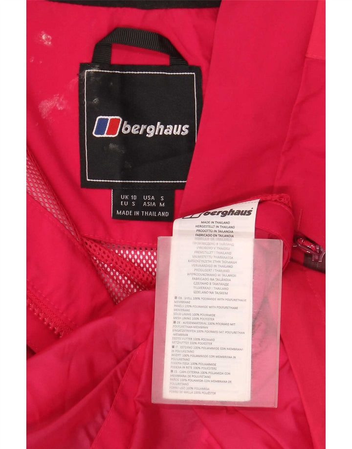 Giacca antipioggia con cappuccio da donna Berghaus UK 10 Small Rosa Poliammide
