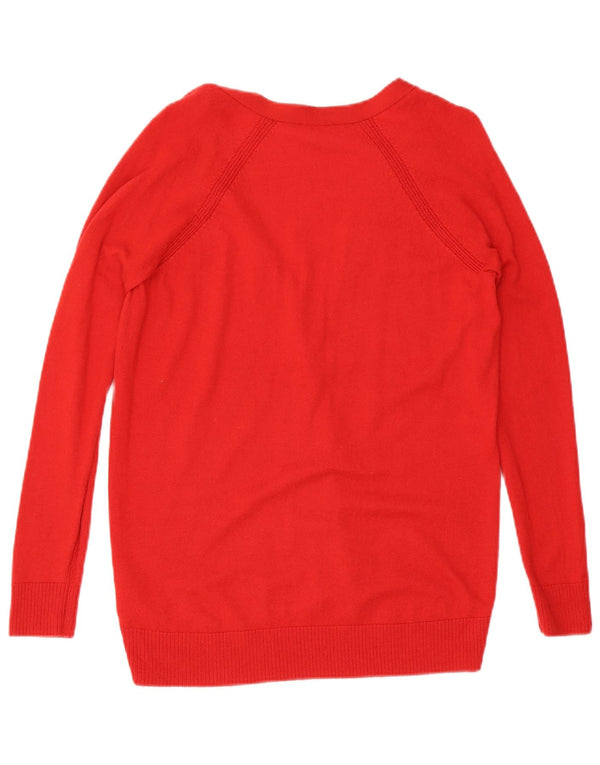 Maglione cardigan oversize da donna Gap UK 10 piccolo nylon rosso