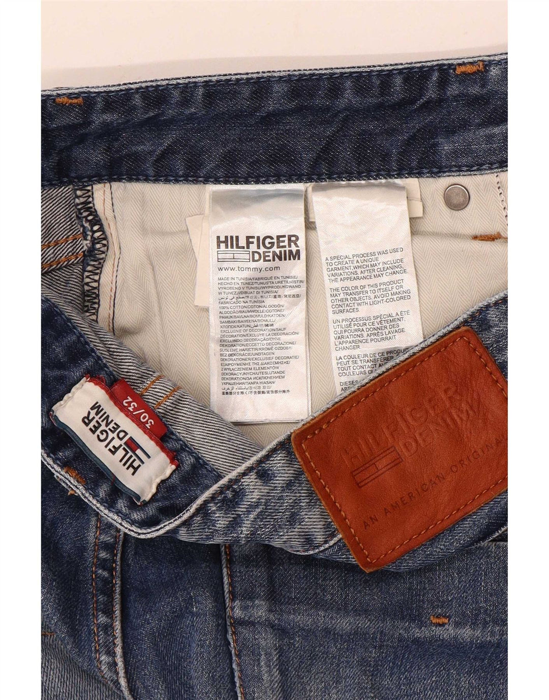 Jeans slim da uomo Tommy Hilfiger W30 L32 cotone blu