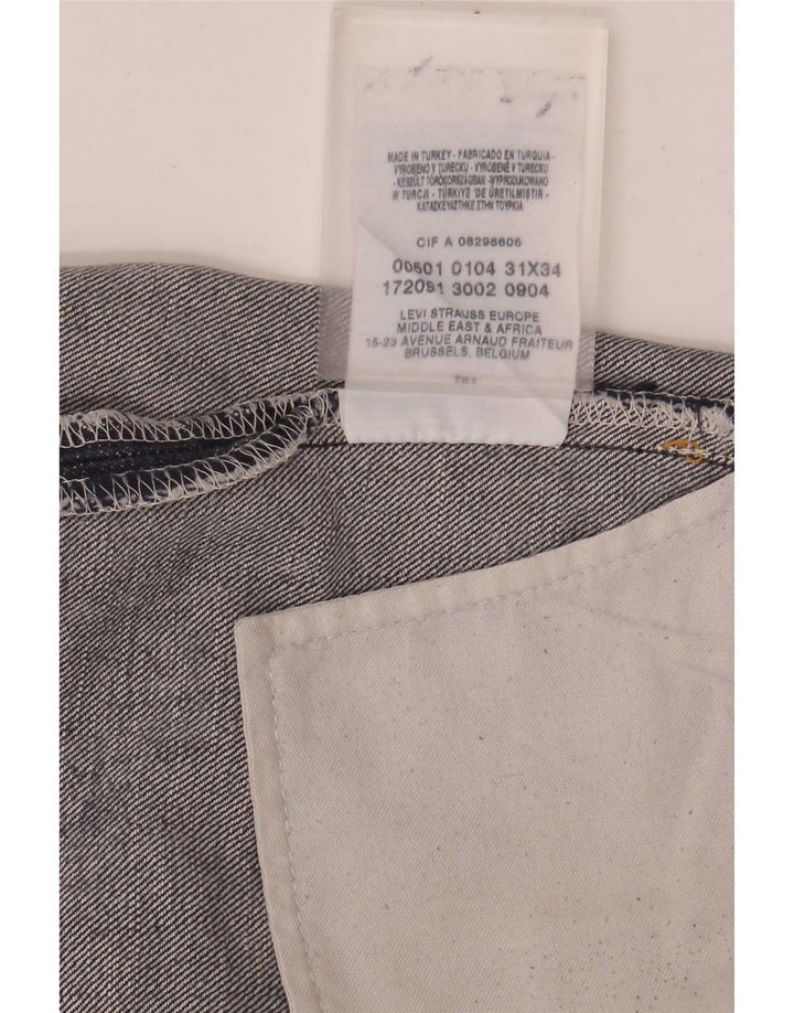 Jeans dritti tagliati da uomo Levi's W31 L25 cotone blu navy