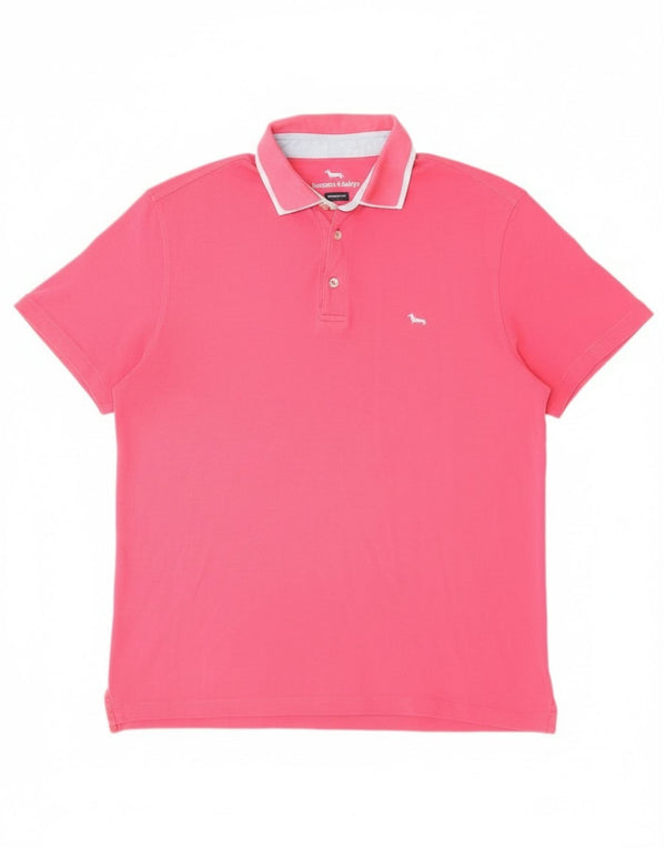 Polo da uomo vestibilità stretta Harmont & Blaine 2XL cotone rosa
