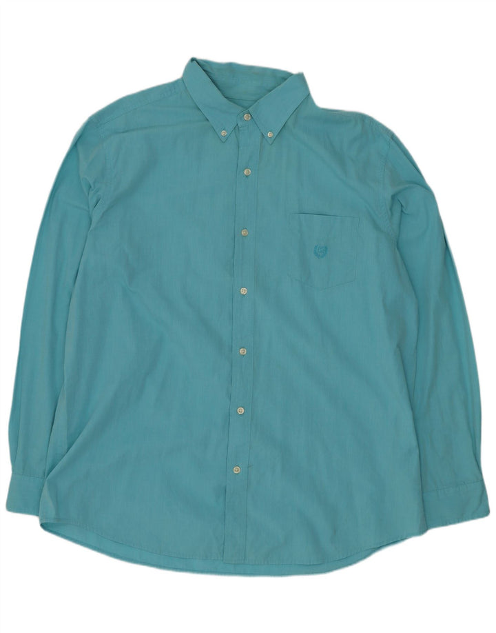 Camicia Chaps da uomo vestibilità regolare XL in cotone blu